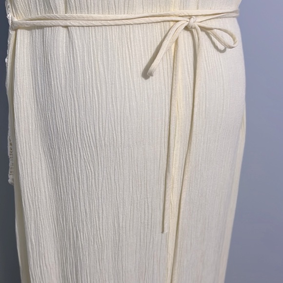 Vintage Magnet Art by Lynn Yang Yellow Embroidered Lace Maxi Dress Size Small - Picture 10 of 15